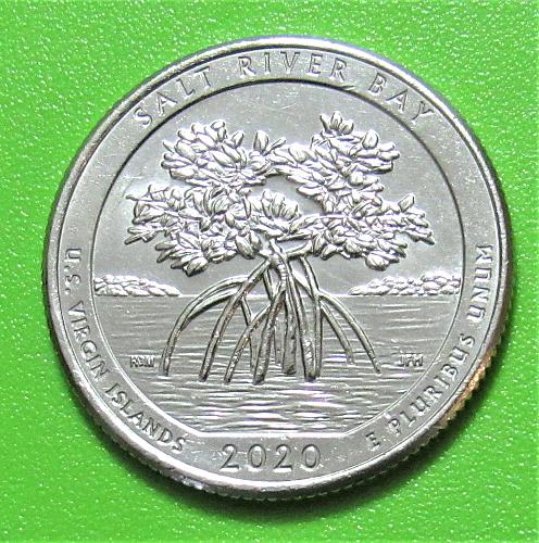 2020-P 25 Cents - Salt River Bay US Virgin Islands National Park America Beautif