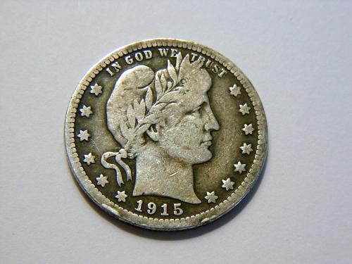 1915-D Silver Barber Quarter