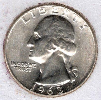 1963 D Washington Quarters -#9c