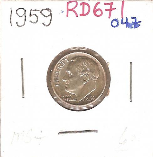 1959 Roosevelt Dime