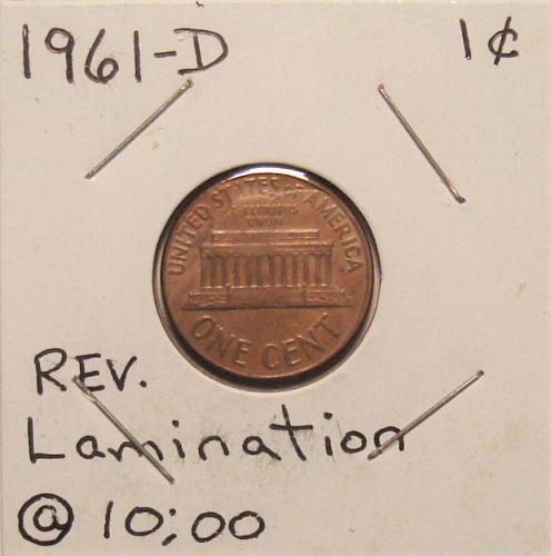 1961 D Lincoln Memorial Cent