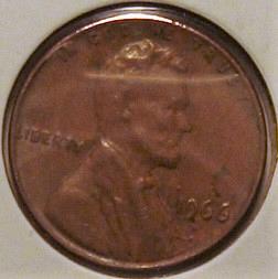 1966 Lincoln Wheat Cent Coin  Reverse Multiple Errors