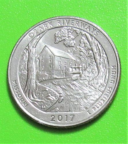2017-D 25 Cents - Ozark Riverways Missouri National Park America Beautiful Quart