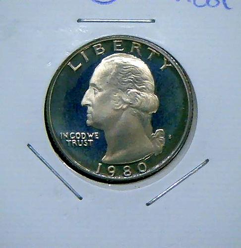 1980 S Proof,  Washington Quarters Clad Composition. V2P14R5
