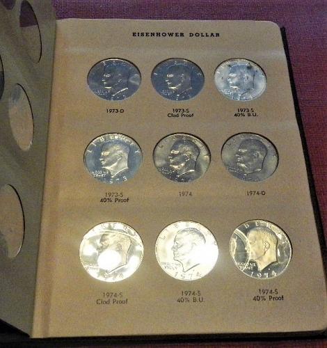 1971-78 +1990 IISENHOWER DOLLARS  BU-PROOF-SILVER+COMMERATIVE