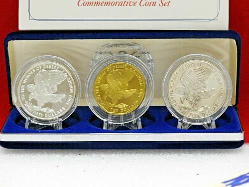 1991 Desert Storm 3 Coin Set