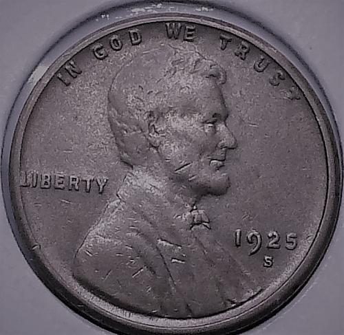 1925-S  EXTRA FINE  Lincoln Wheat Cent ( F-243)