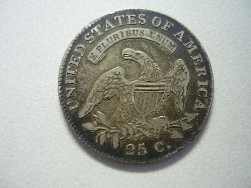 1821 Silver Capped Bust Quarter. Free shipping