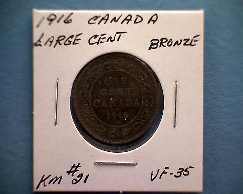 1916 CANADA LARGE CENTS  KING GEORGE V