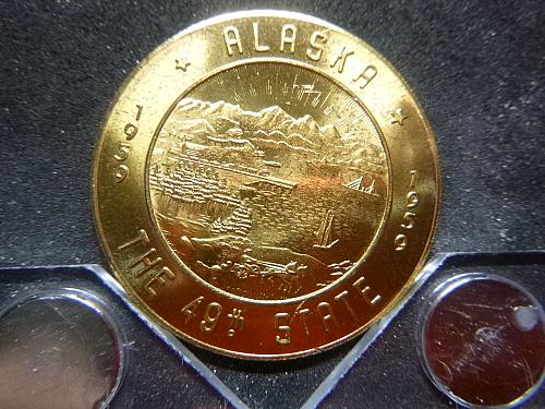 ALASKA THE 49TH STATE 1959 FAIRBACKS 1 DOLLAR TOKEN