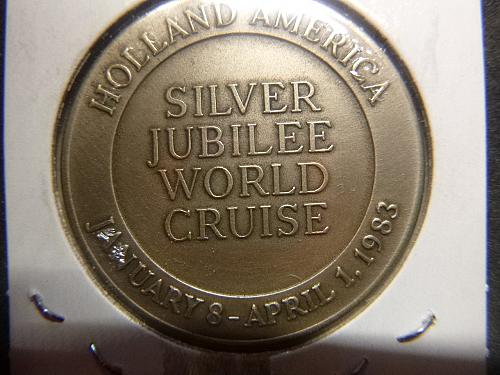 HOLAND AMERICA SILVER JUBILEE WORLD CRUISE 1983 SUEZ TOKEN