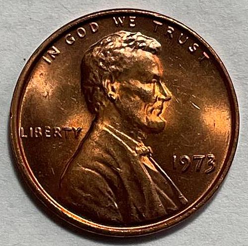 1973 Lincoln Memorial Cent Copper Alloy Penny. 3523