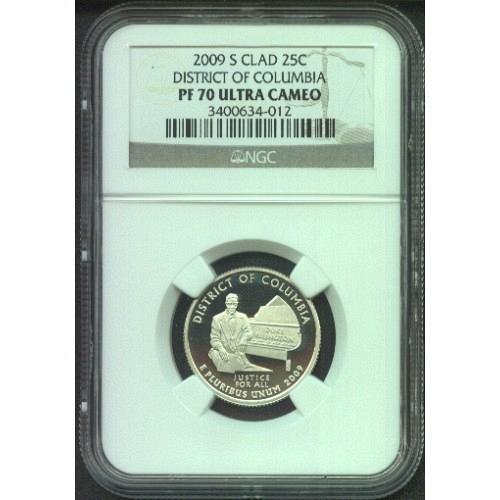2009 - S  DISTRICT of COLUMBIA  -  CLAD  -  NGC  -   PF 70 UCAM