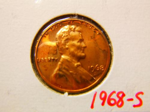 Small Cents >> Lincoln Memorial Cent >> 1968-S