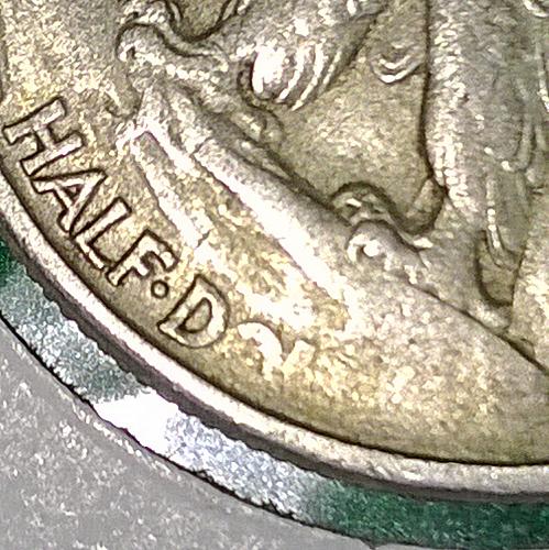 1943 P Walking Liberty Half Dollar- Mint Error Struck Through Grease-8 Photos