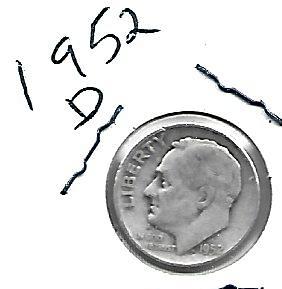 1952  D  ROOSEVELT DIME