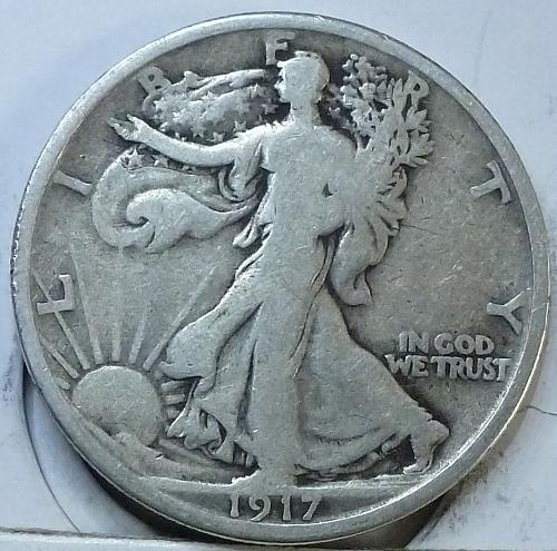 1917-P Walking Liberty Half Dollar in Fine Grade ( H-416 )