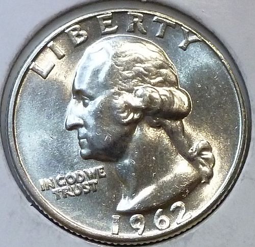 1962-P BRILLIANT UNCIRCULATED Washington Quarter  BU # (T-070)