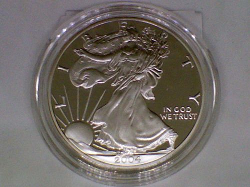 2004 American Silver Eagle Proof with Original Mint Packaging and COA