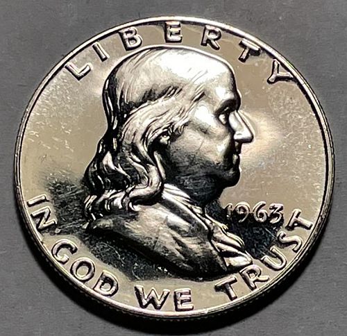 1963 Franklin Half Dollars  11214