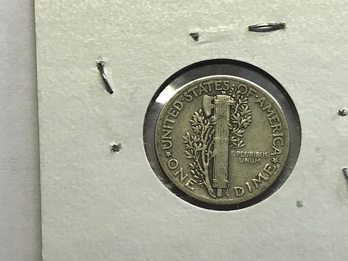 1928 P MERCURY DIME: NICE COIN MY GRADE F 12