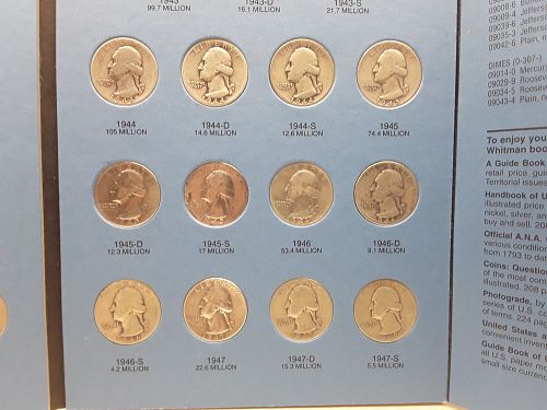 WASHINGTON QUARTER 1932-47 (TOTAL COINS 41)
