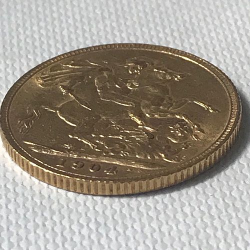 1904 Great Britain Gold Sovereign Edward VII Coin