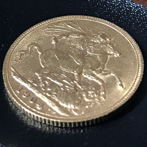 1904 Great Britain Gold Sovereign Edward VII Coin