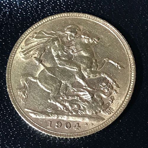 1904 Great Britain Gold Sovereign Edward VII Coin