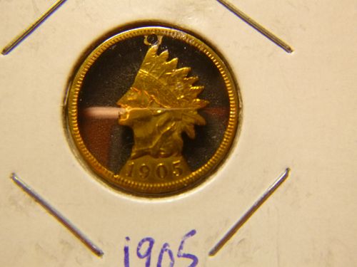 UNIQUE DETAILED LASER CUT 1905  INDIAN HEAD PENNY  NECKLACE