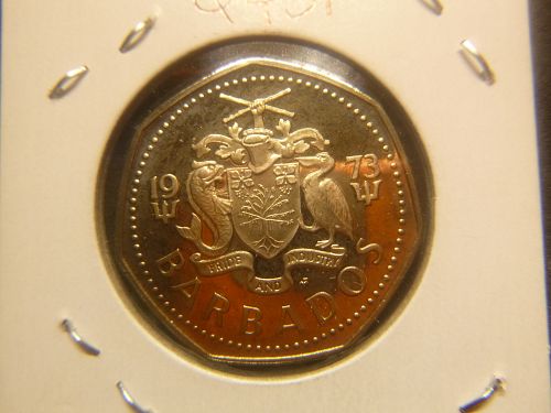 BARBADOS 1973 1 DOLLAR "PROOF"