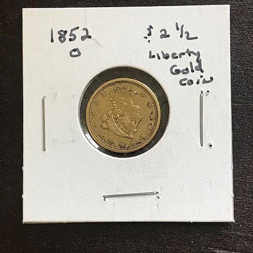 1852-O Coronet Head Gold $2.50 Quarter Eagle