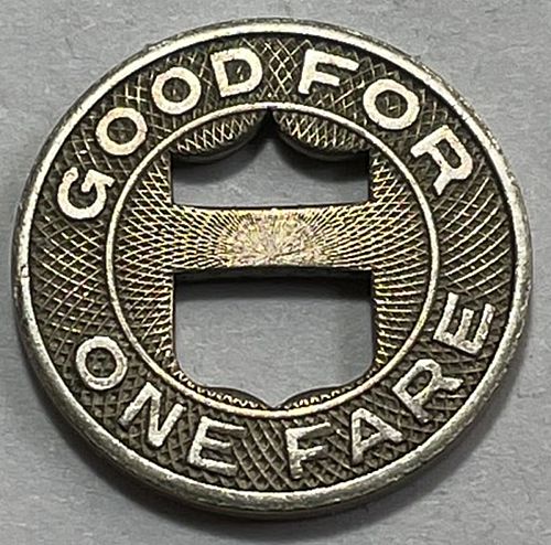 1 Fare - Los Angeles Transit Lines Token 1946.   3854