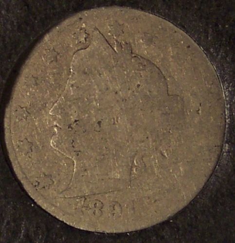 1891 Liberty Head "V" Nickel AG #0197
