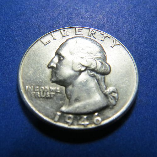 1946 WASHINGTON SILVER QUARTER (90% SILVER) ~ BEAUTIFUL AU ~ LOT B618