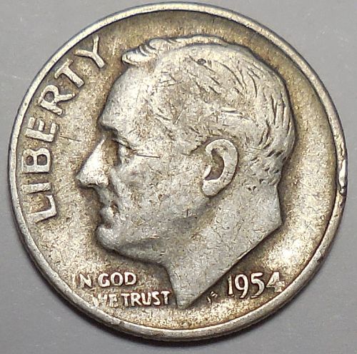 1954-D/D Uncertified Roosevelt Silver Dime