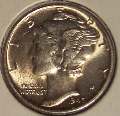 1945-D Mercury Head Dime GEM BU FSB #0401