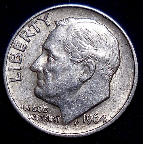 1964-P Silver Roosevelt