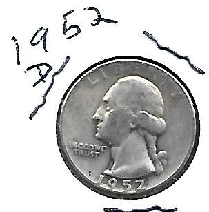 1952   D    WASHINGTON QUARTER