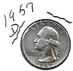 1957  D    WASHINGTON QUARTER