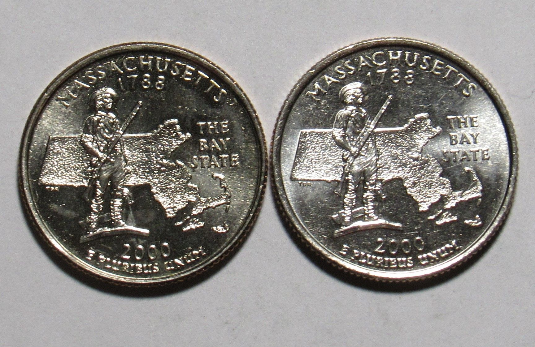 2000 P&D Massachusetts 50 States Quarters BU - For Sale, Buy Now Online ...