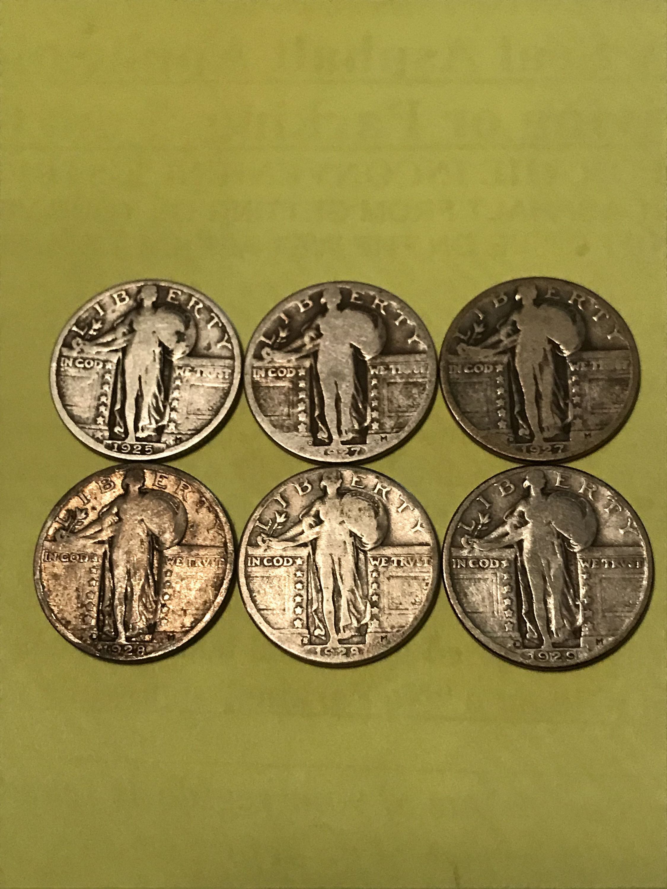 6 STANDING LIBERTY QUARTERS For Sale, Buy Now Online Item 513097