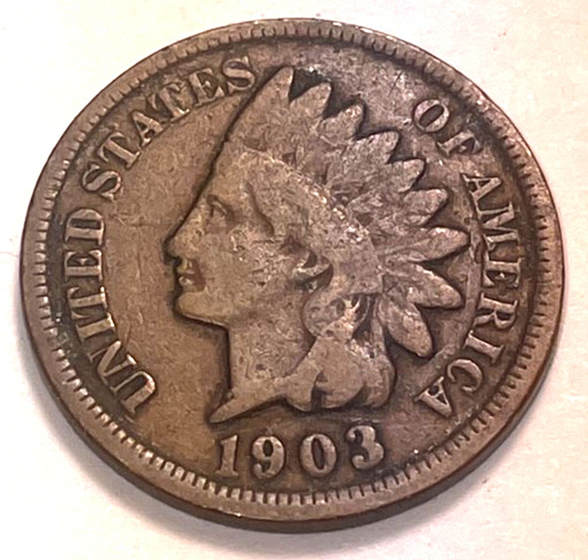 1903 Indian Head Cent Bronze Composite Penny. 4433 - For Sale, Buy Now ...