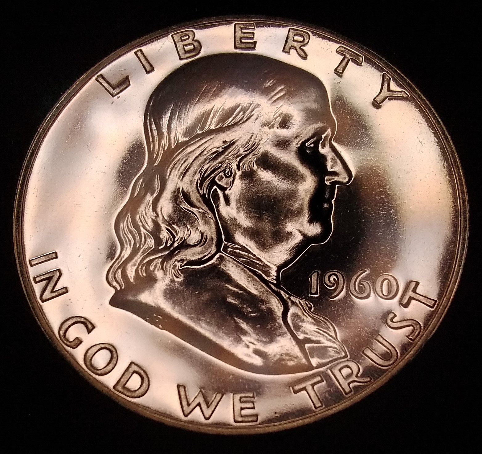 1960-P Franklin Half 50c, Silver, Gorgeous uncirculated coin! - For ...