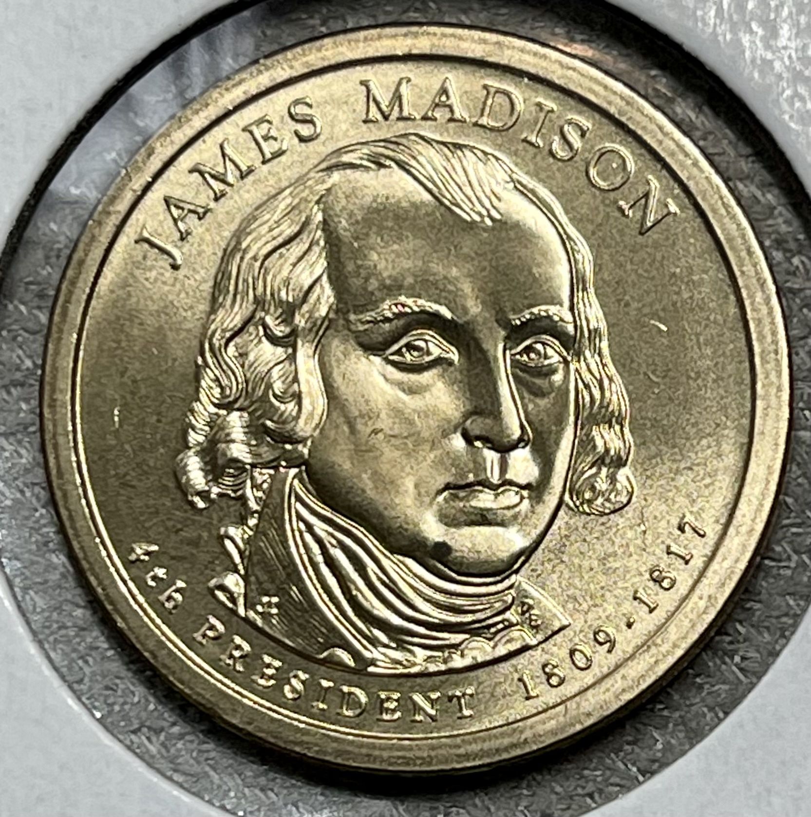 2007P Brilliant Uncirculated James Madison US Gold Dollar For Sale