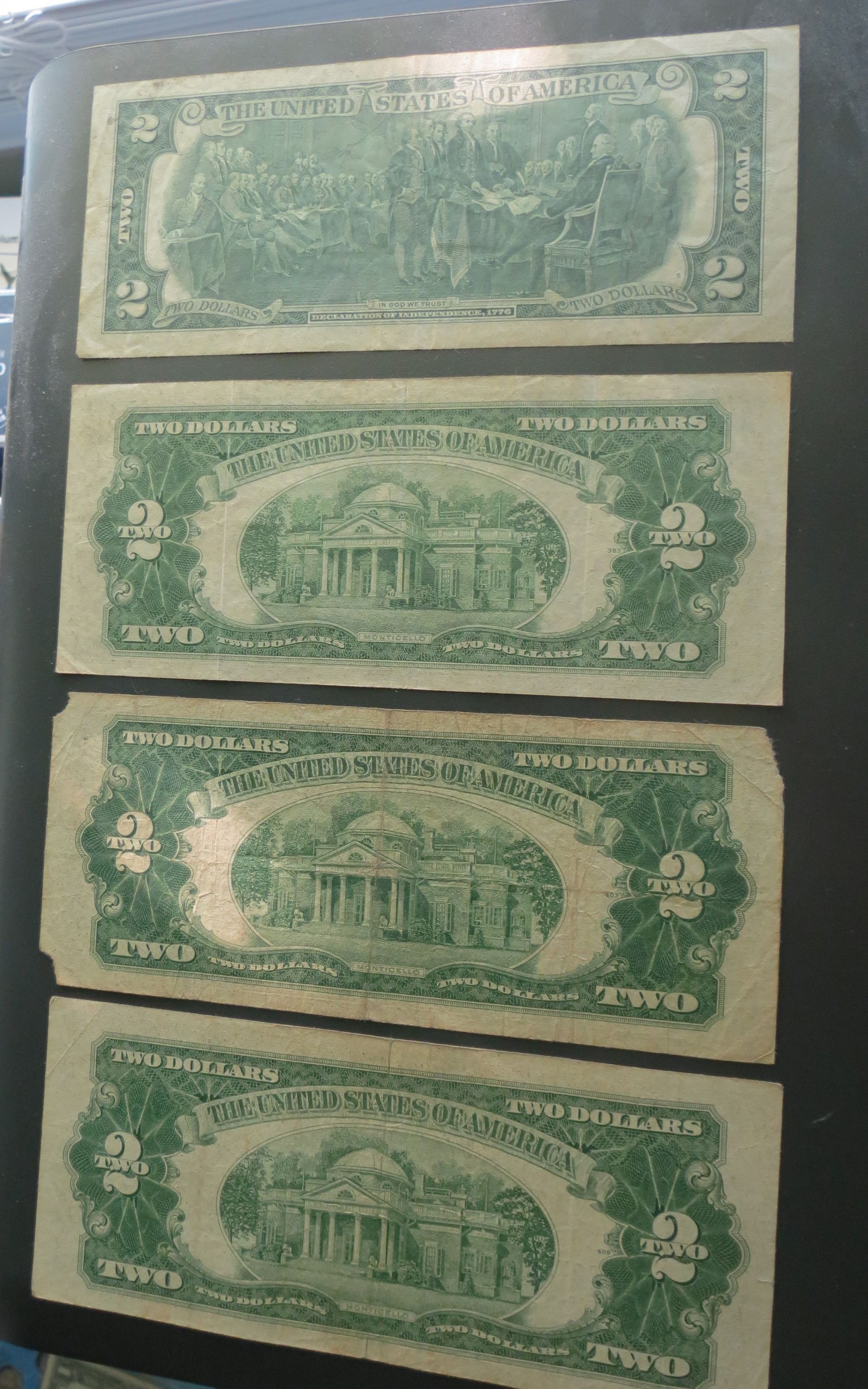 2 dollar bills x 4. 1953 series, 1953 1953A ,1953B and 1976 ...