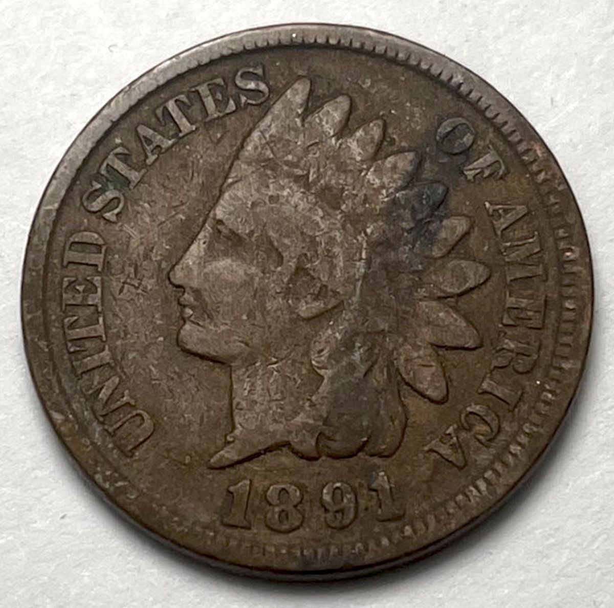 1891 Indian Head Cent. 61053 - For Sale, Buy Now Online - Item #585860