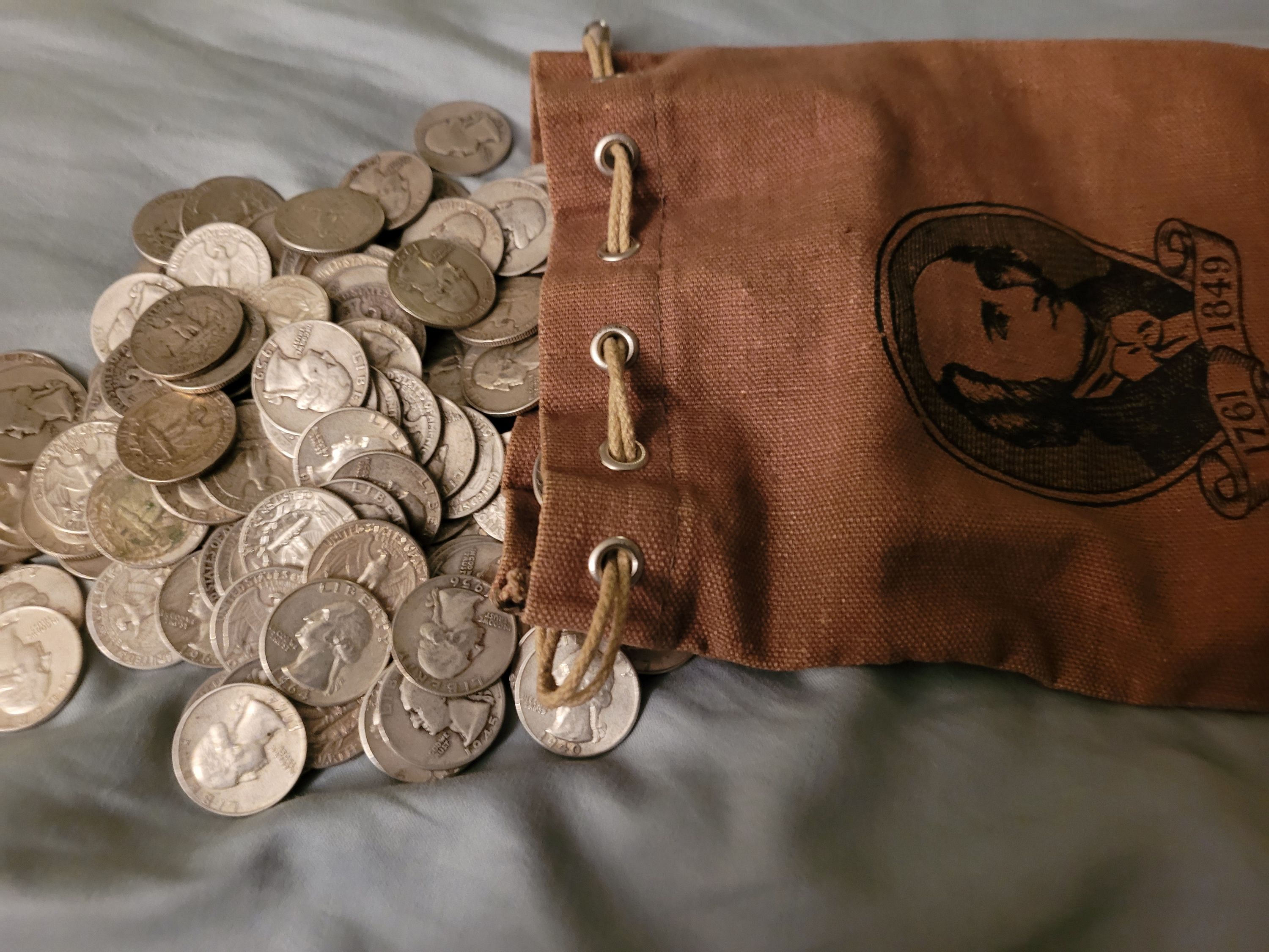 Half Roll of 20 Washington Silver Quarters $5 Face Value - For Sale ...