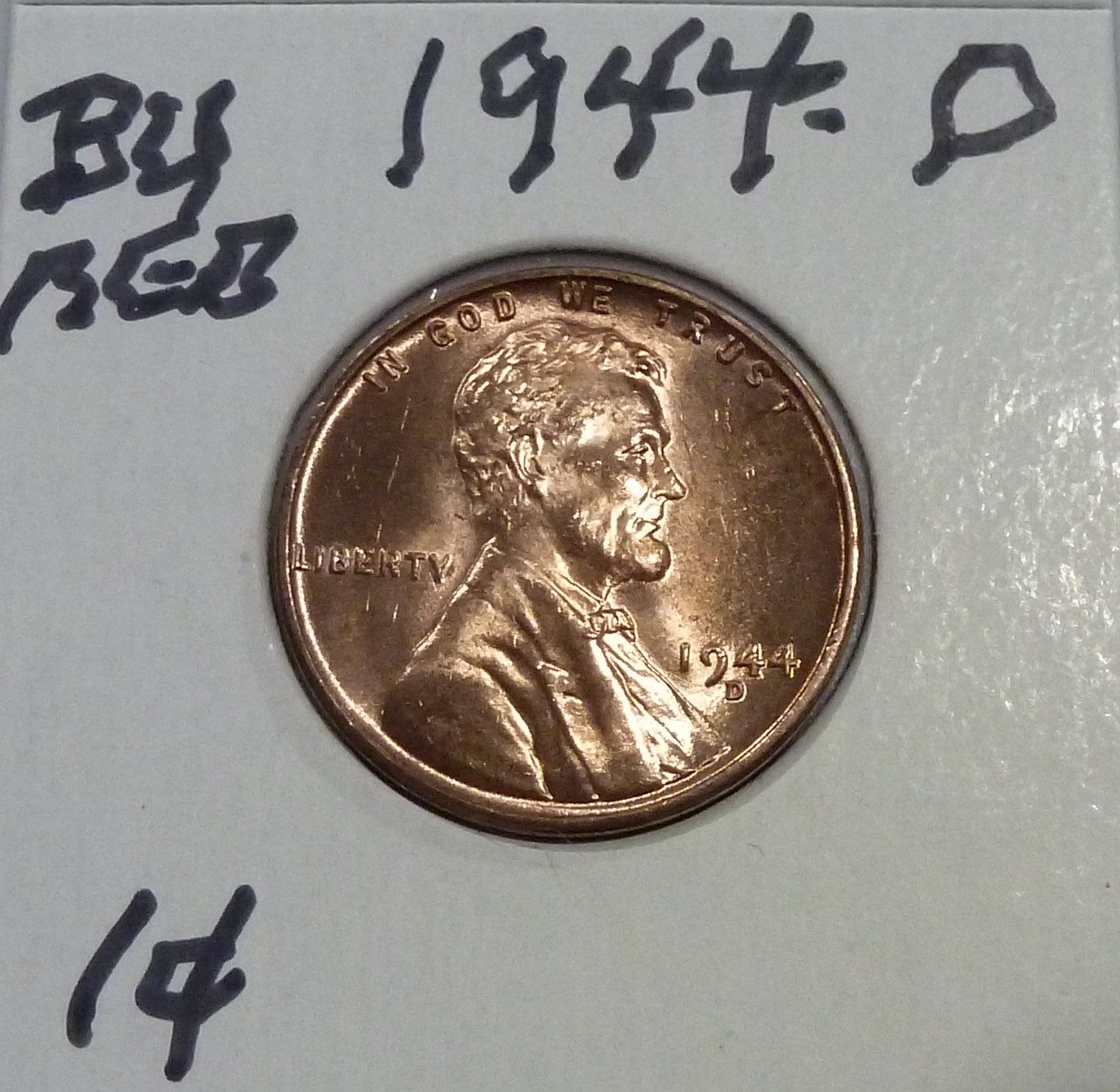 1944-D Gem BU RED Lincoln Wheat Cent A-51 ) - For Sale, Buy Now Online ...