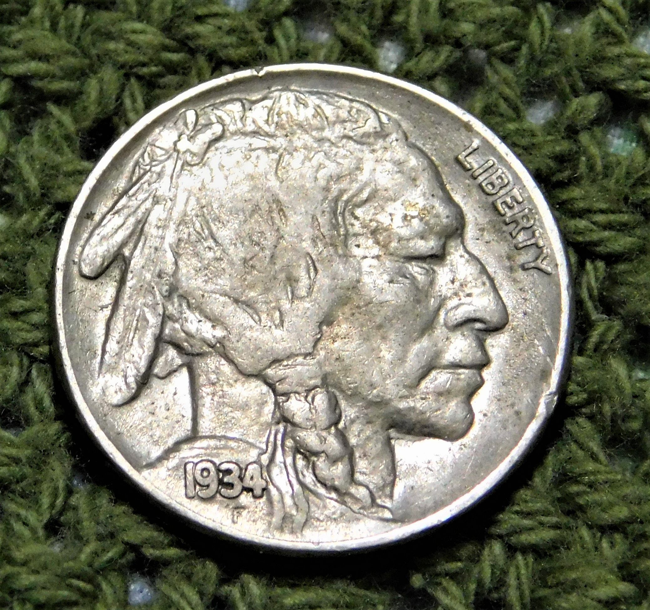 1934 P Buffalo Indian Head Nickel For Sale Buy Now Online Item 1934-p-buffalo-indian-head-nickel-for-sale-buy-now-online-item